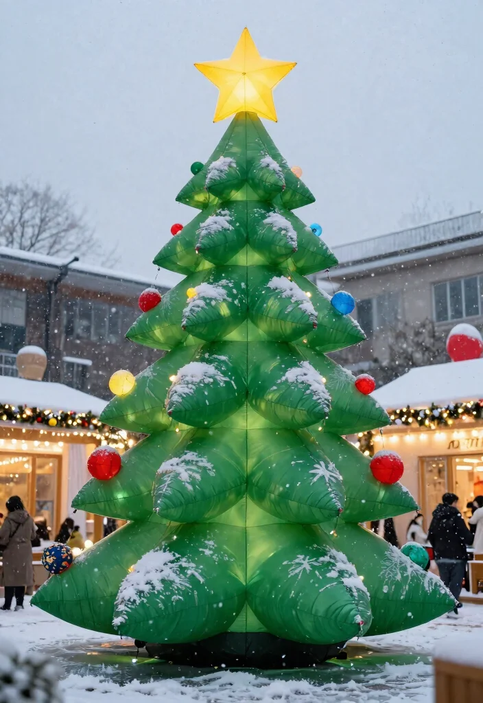 12 Outdoor Christmas Tree Ideas That Stay Lit Through Winter Storms - 12. Inflatable Christmas Trees 1