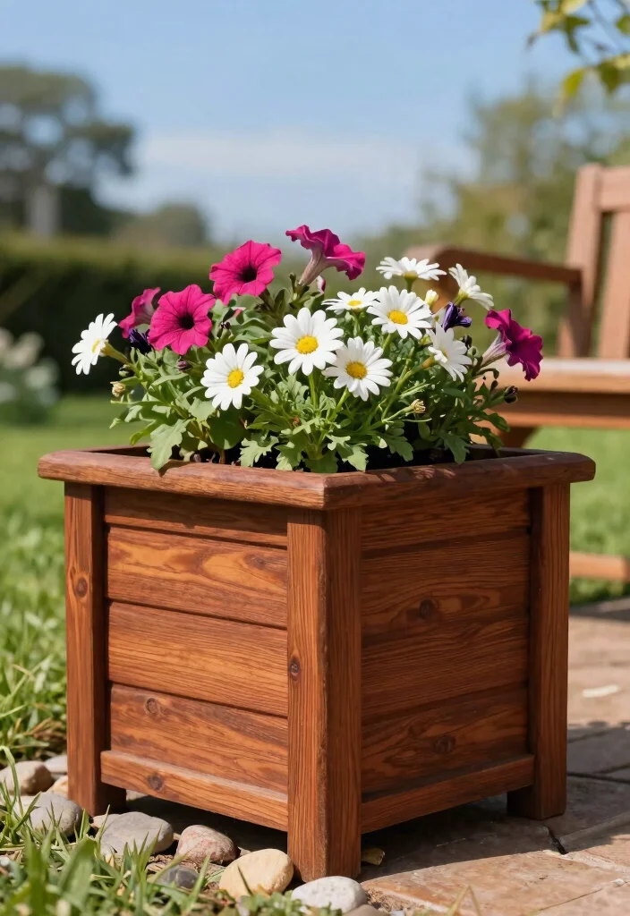 12 Wood Flower Pots That Don't Rot or Split Over Time - 1. Cedar Wood Planter Box 1