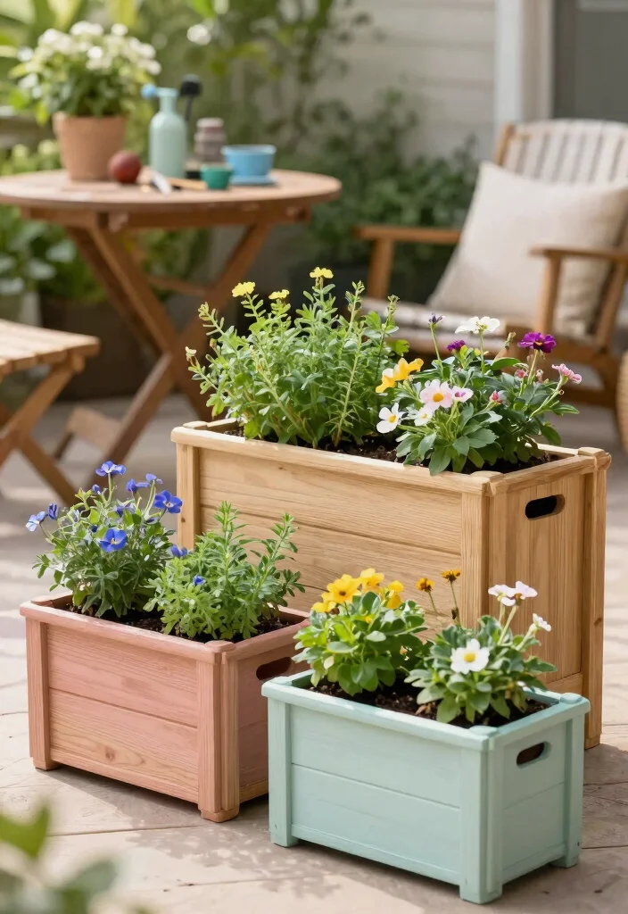 12 Wood Flower Pots That Don't Rot or Split Over Time - 2. Treated Pine Planters 1