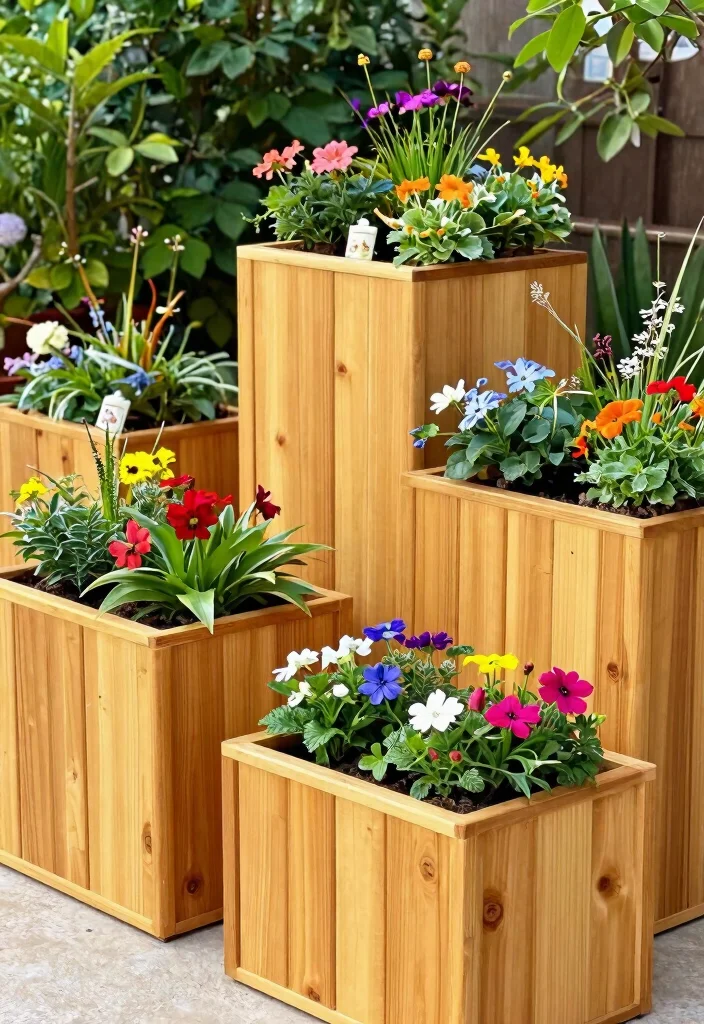 12 Wood Flower Pots That Don't Rot or Split Over Time - 4. Larch Wood Planters 1