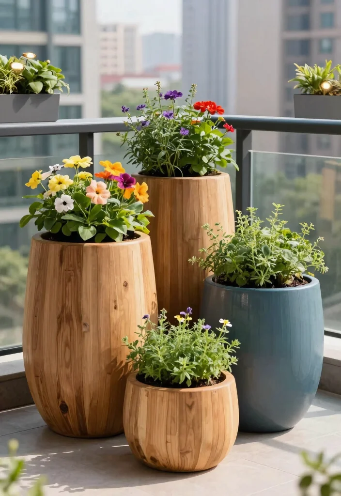 12 Wood Flower Pots That Don't Rot or Split Over Time - 5. Composite Wood Pots 1