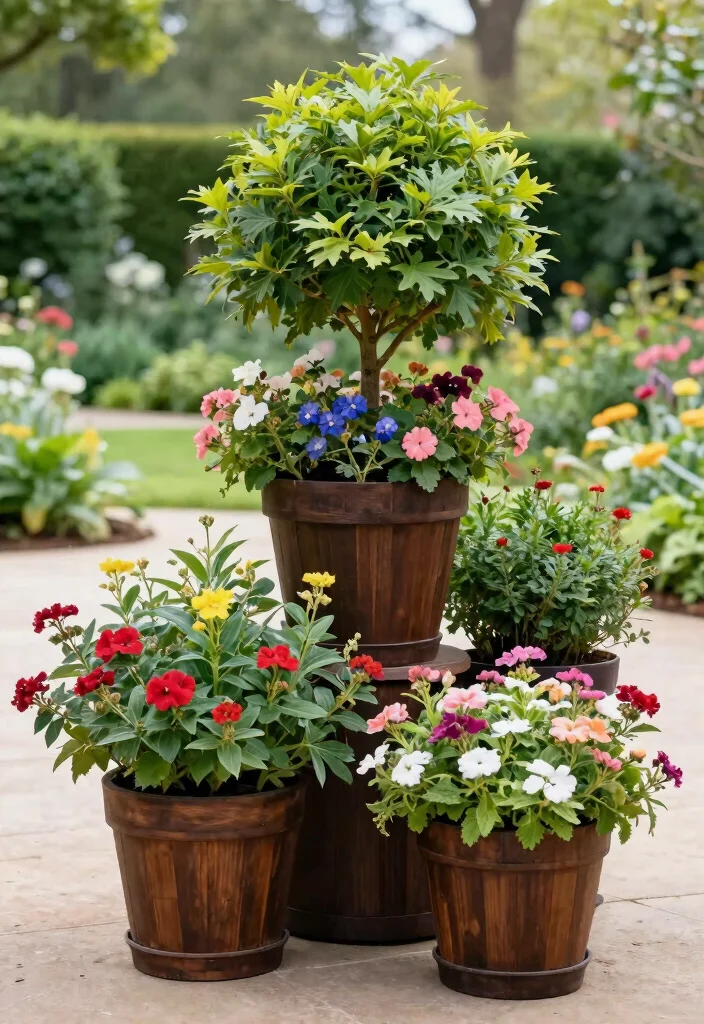 12 Wood Flower Pots That Don't Rot or Split Over Time - 7. Oak Tree Planters 1