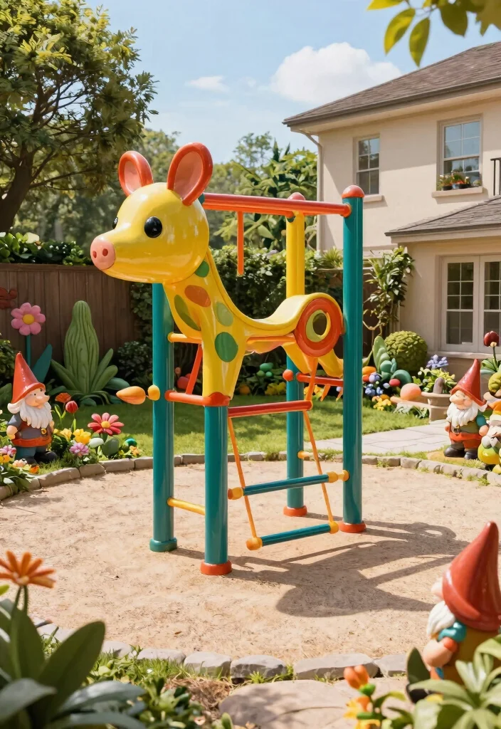 14 Backyard Monkey Bars That Fit in Small Yards - 14. Unique Artistic Monkey Bars 1
