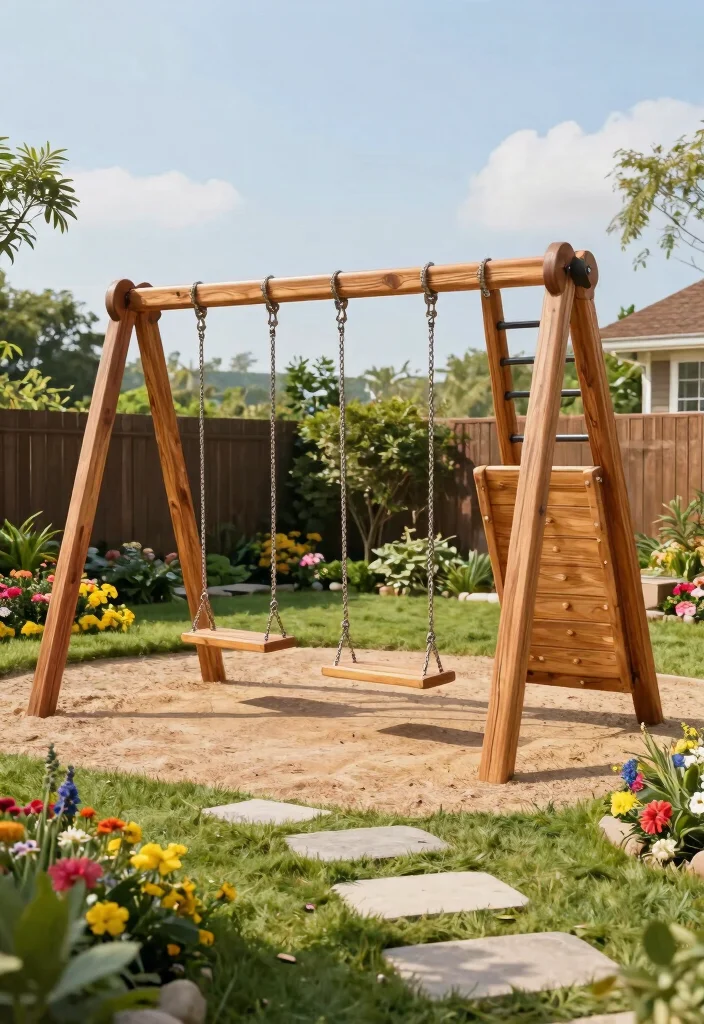 14 Backyard Monkey Bars That Fit in Small Yards - 7. Custom-Built Monkey Bars 1