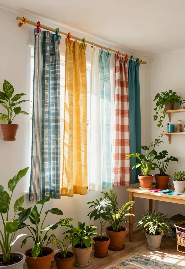 14 Ceiling Curtain Track Ideas That Hide the Hardware Completely - 11. Creative DIY Solutions 1