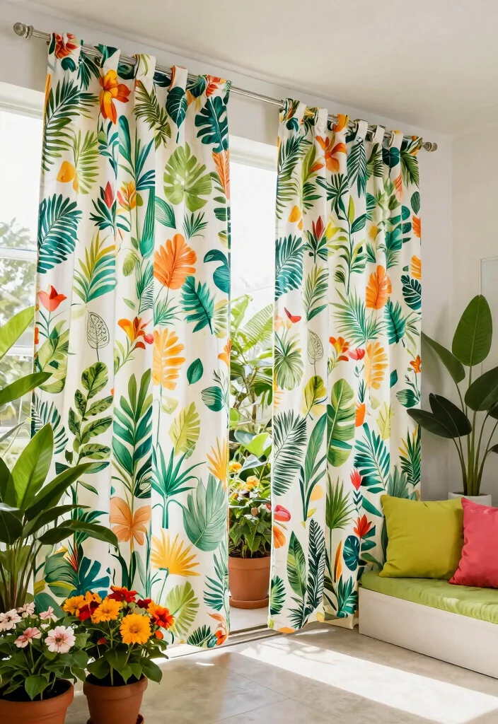 14 Ceiling Curtain Track Ideas That Hide the Hardware Completely - 3. Bold Patterns for Impact 1
