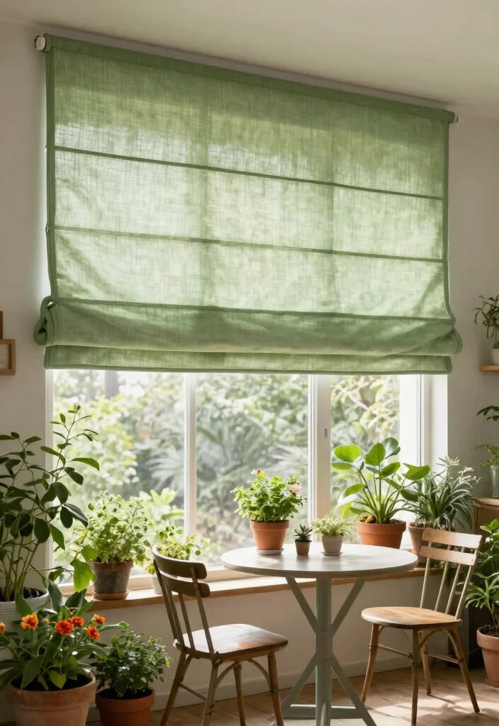 14 Ceiling Curtain Track Ideas That Hide the Hardware Completely - 6. Soft Roman Shades 1