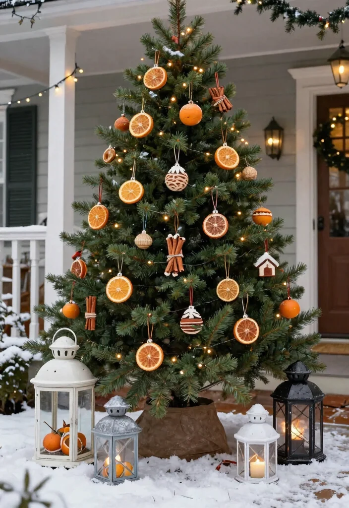 14 Christmas Decor Front Porch Ideas That Boost Curb Appeal Fast - 9. Handmade Ornaments 1