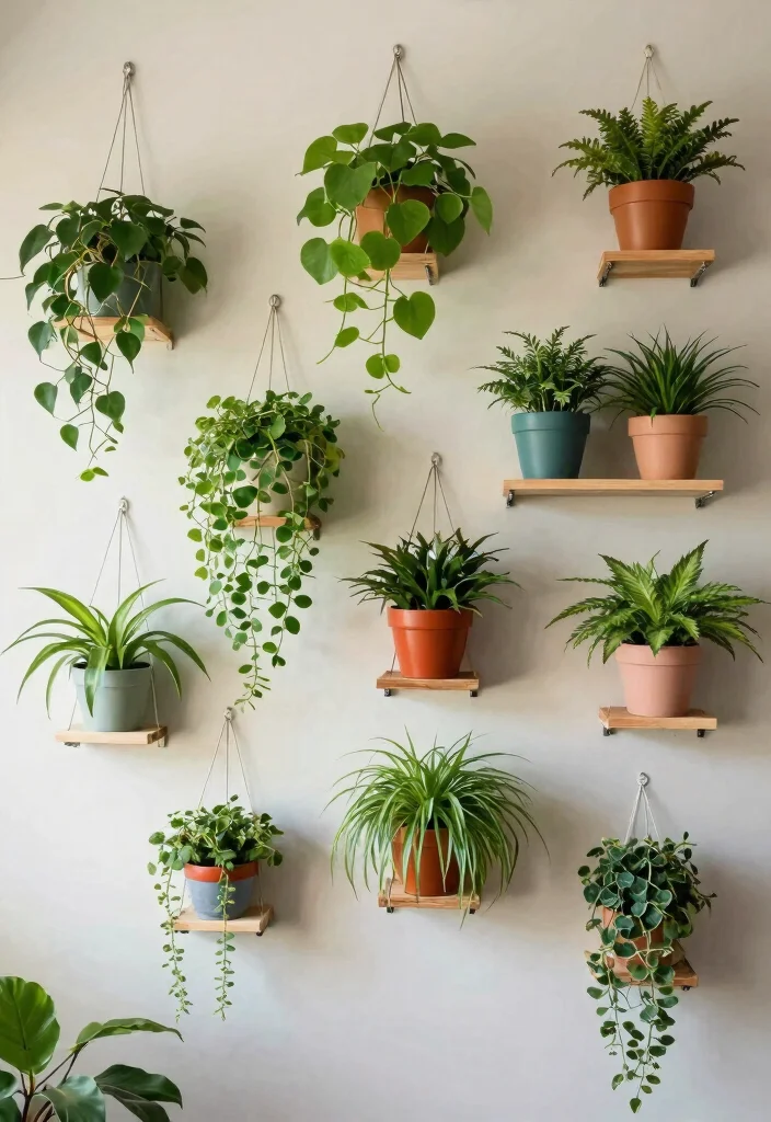 14 Farmhouse Dining Room Design Ideas on a Budget - 14. DIY Wall Plant Displays 1