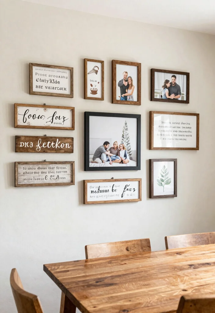 14 Farmhouse Dining Room Design Ideas on a Budget - 3. DIY Farmhouse-Style Wall Art 1