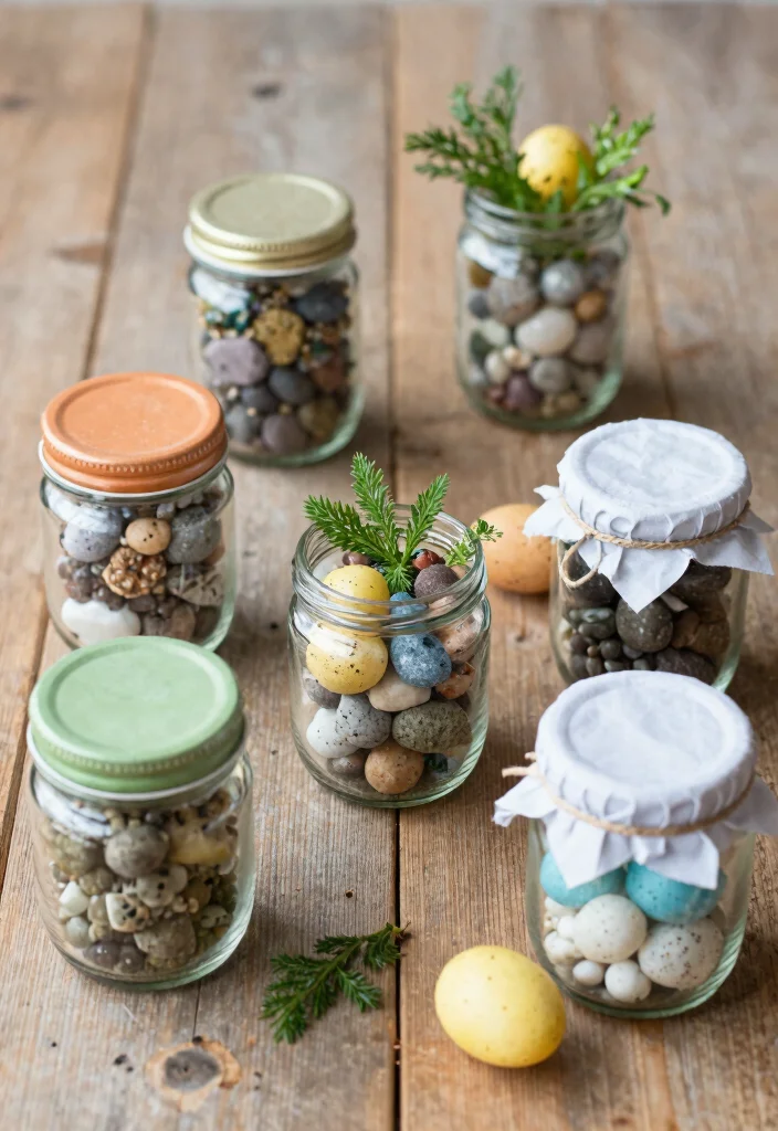 14 Farmhouse Easter Decor Ideas That Don't Scream Easter Bunny - 11. Simple Glass Jars 1