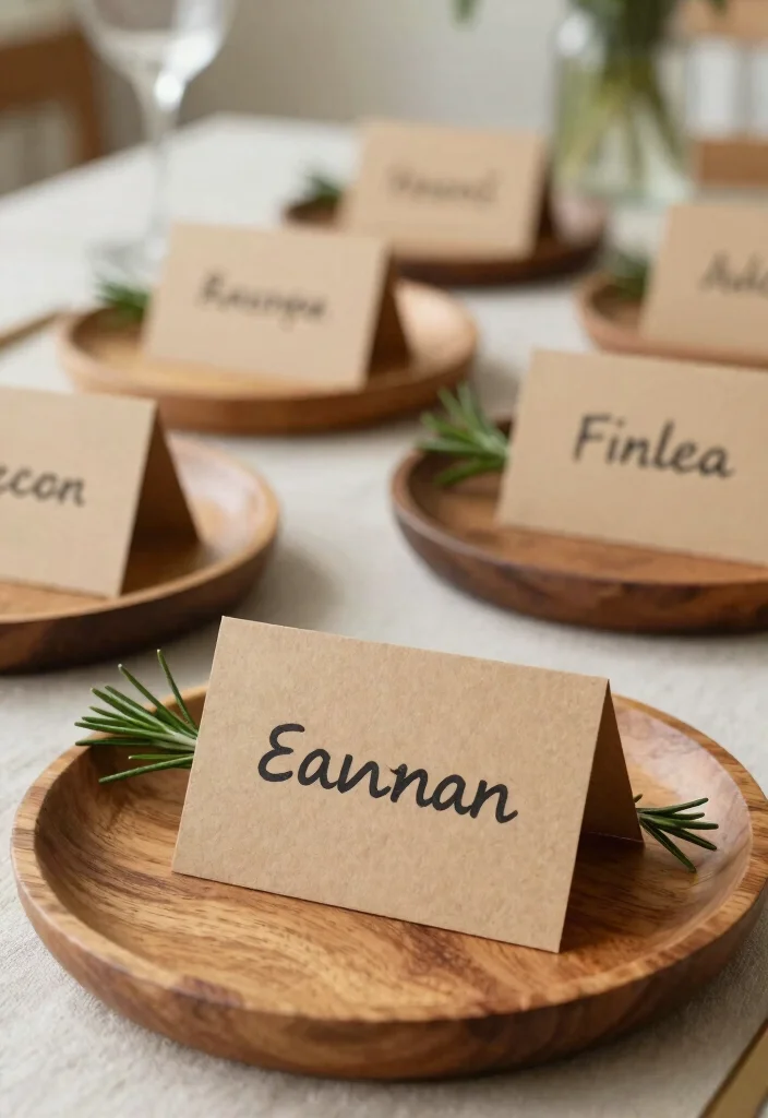14 Farmhouse Easter Decor Ideas That Don't Scream Easter Bunny - 8. Handmade Place Cards 1