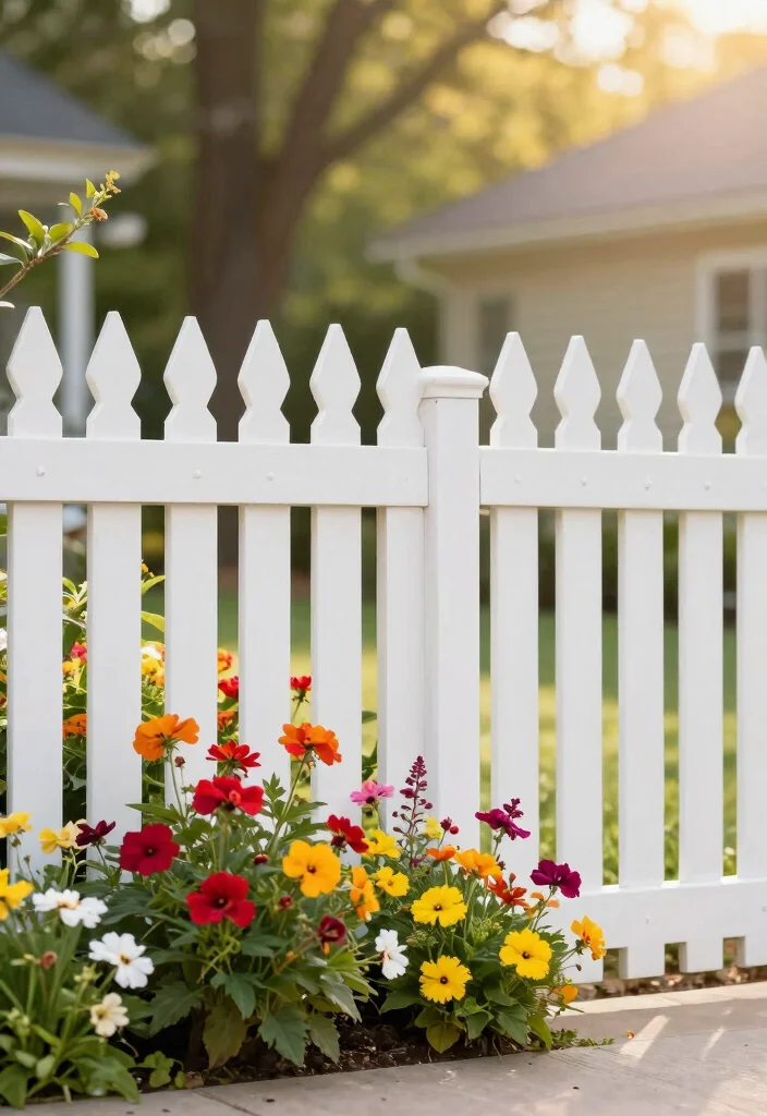 14 Front Yard Fence Ideas That Add Privacy Without Blocking Light - 12. Cheerful Picket Fence 1