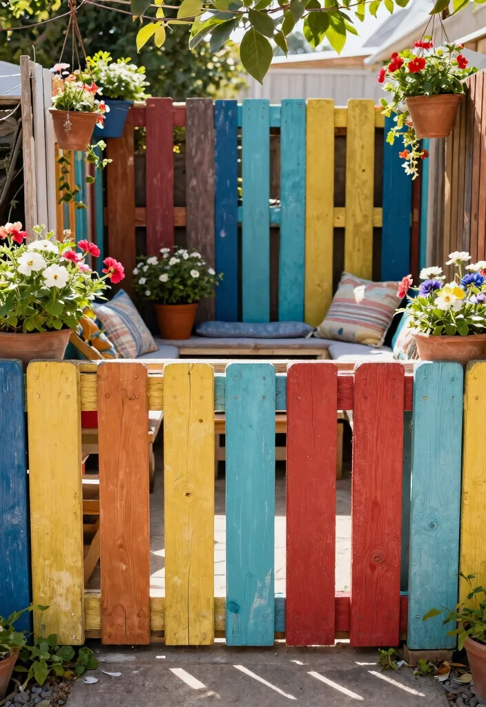 14 Front Yard Fence Ideas That Add Privacy Without Blocking Light - 6. Recycled Pallet Fence 1