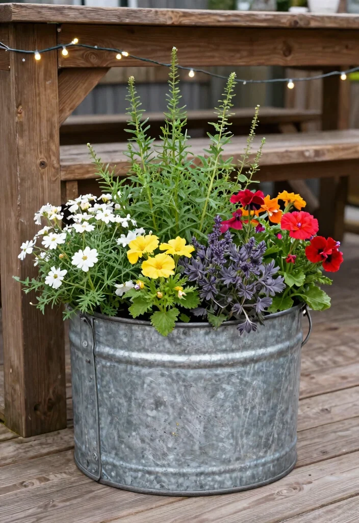 14 Galvanized Garden Beds That Last Through Any Weather - 4. Galvanized Round Planter 1