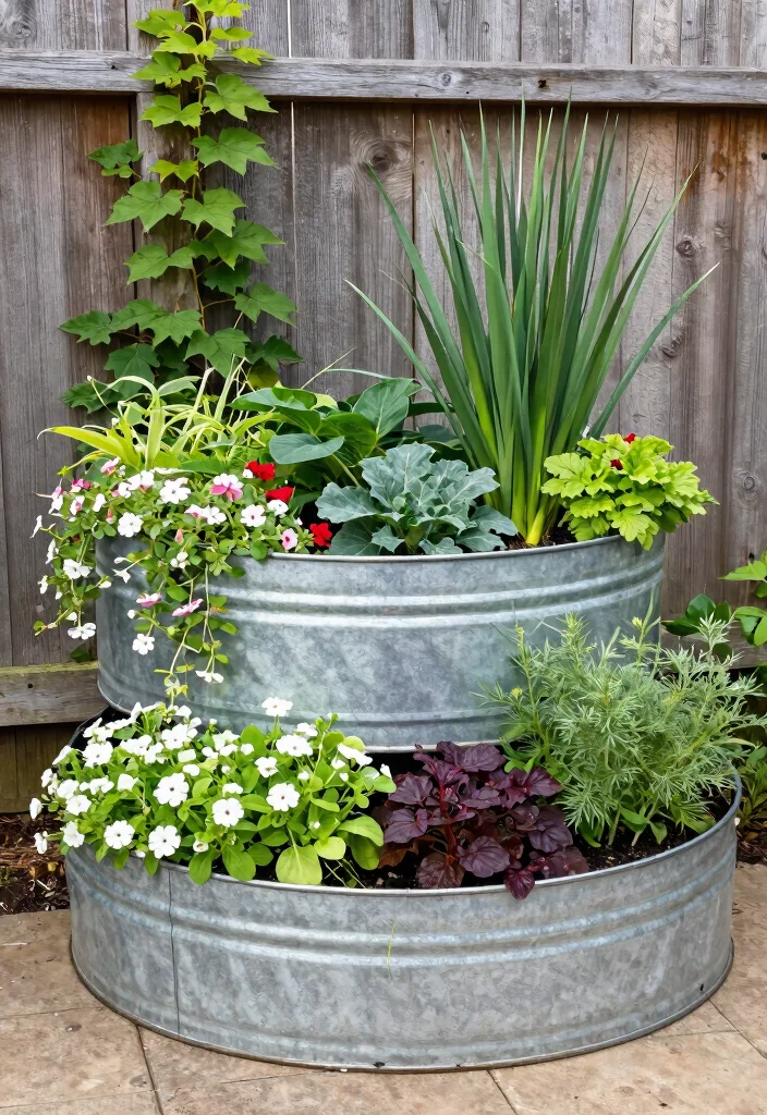 14 Galvanized Garden Beds That Last Through Any Weather - 7. Multi-level Galvanized Bed 1