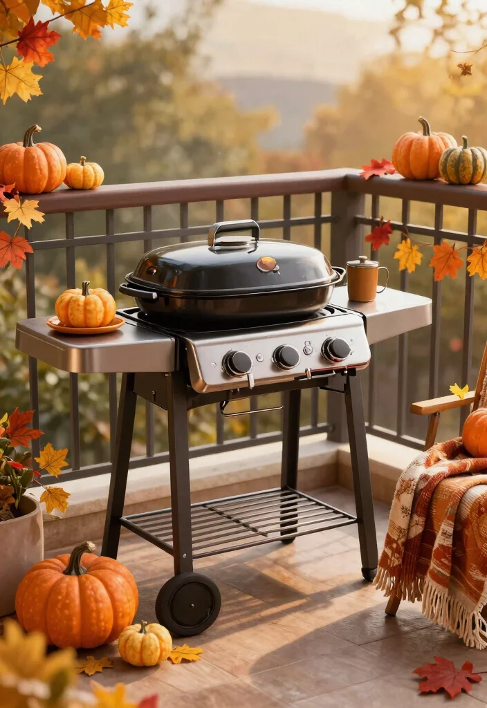 14 Grill for Balcony Ideas That Don't Violate Fire Codes - 13. Seasonal Grilling on Your Balcony 1