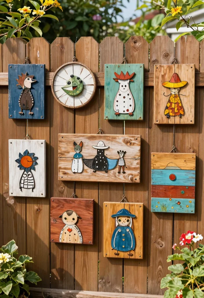 14 Outdoor Fence Decor Ideas That Survive Wind and Rain - 8. Weather-Resistant Wall Art 1