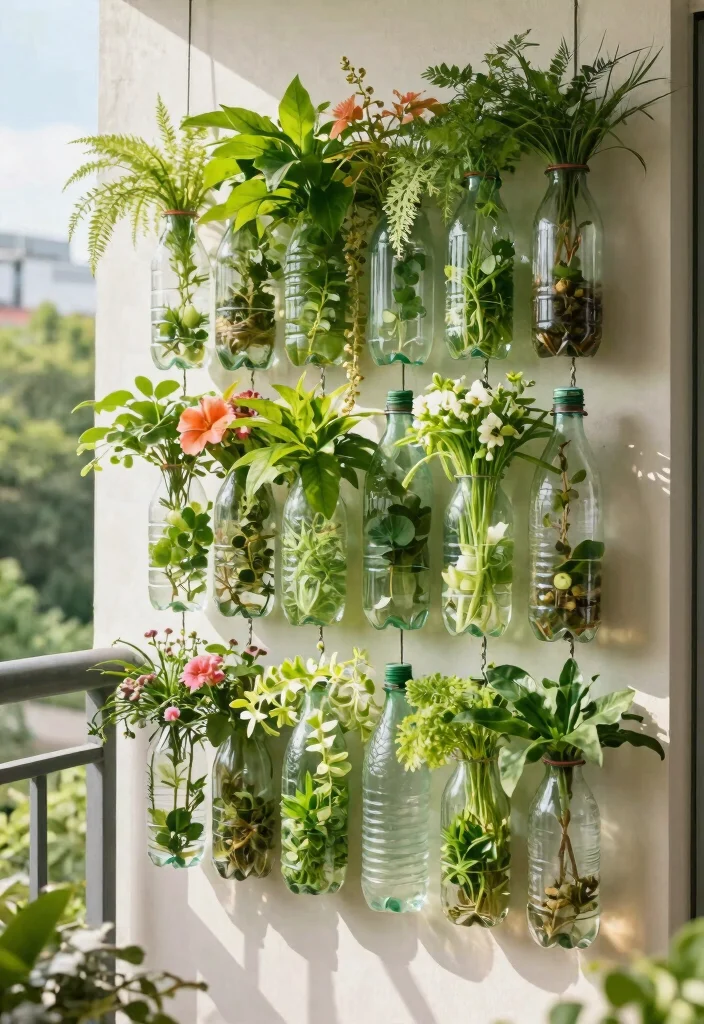 14 Repurposed Planter Ideas From Things You Already Own - 10. Plastic Bottles for Vertical Gardens 1