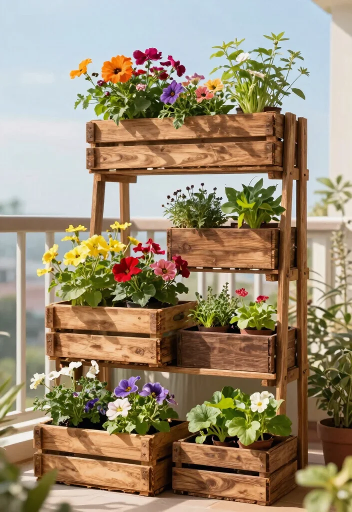 14 Repurposed Planter Ideas From Things You Already Own - 2. Wooden Crates as Vertical Planters 1