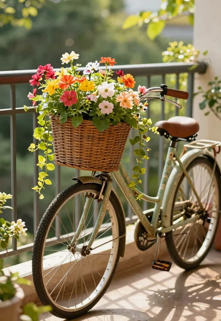 14 Repurposed Planter Ideas From Things You Already Own - 3. Old Bicycle Planter 1