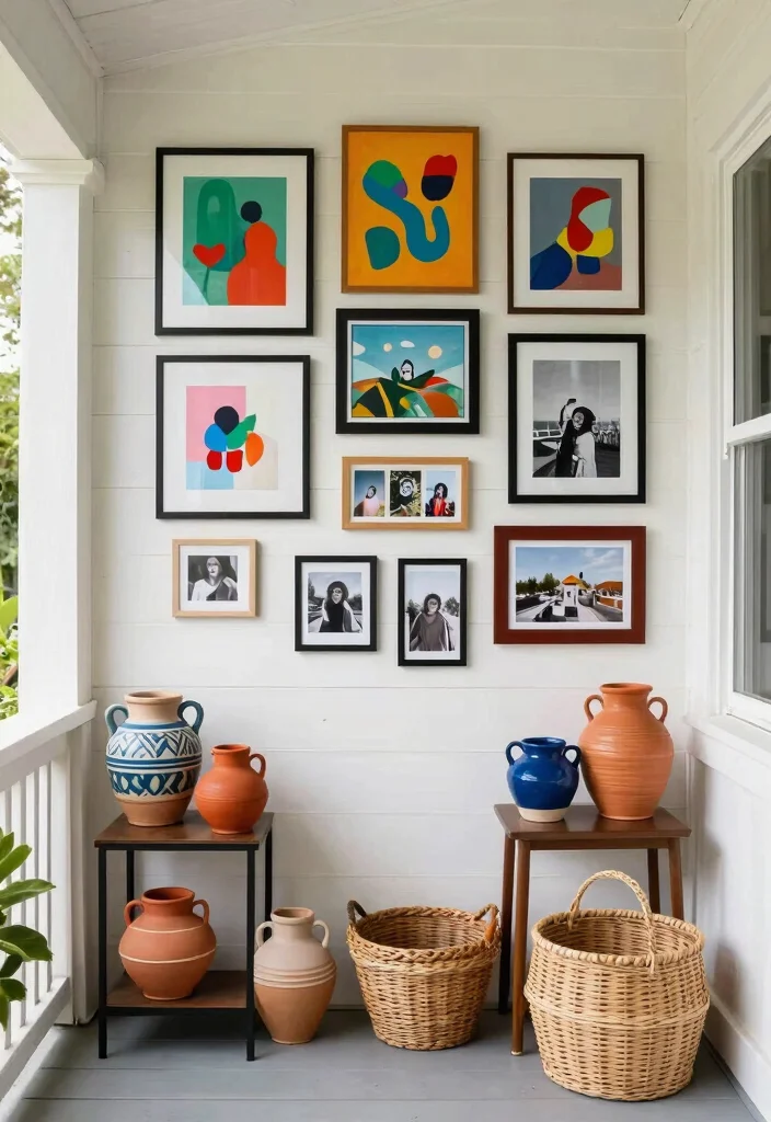 14 Screen Porch Decorating Ideas That Block Bugs and Look Inviting - 12. Incorporating Art and Personal Touches 1