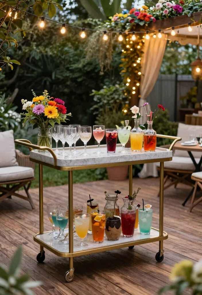 14 Small Outdoor Kitchen Concepts That Don't Require a Full Build-Out - 4. Outdoor Bar Cart 1