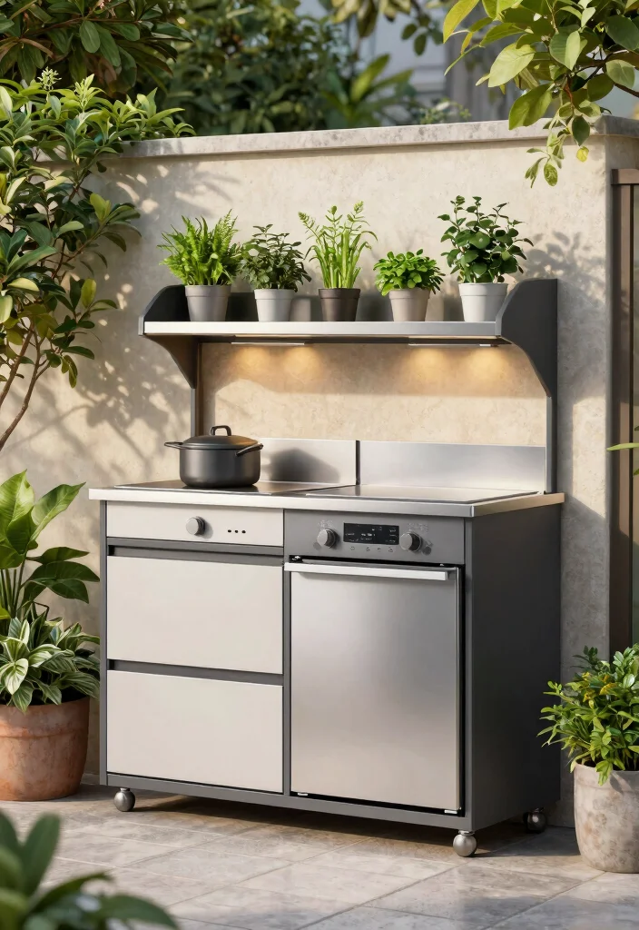 14 Small Outdoor Kitchen Concepts That Don't Require a Full Build-Out - 7. Vertical Outdoor Kitchen Unit 1