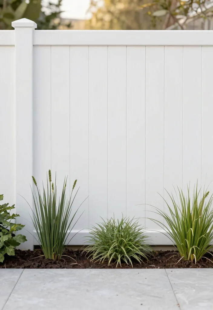 14 White Vinyl Fence Concepts That Stay Clean Without Scrubbing - 6. Opt for a Minimalist Approach 1