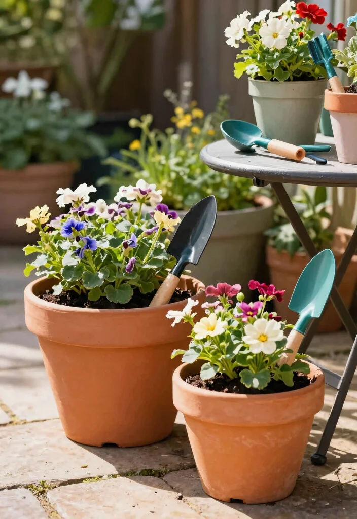 15 Outdoor Gear Storage Ideas That Keep Bikes and Tools Dry - 7. Potted Tool Storage 1