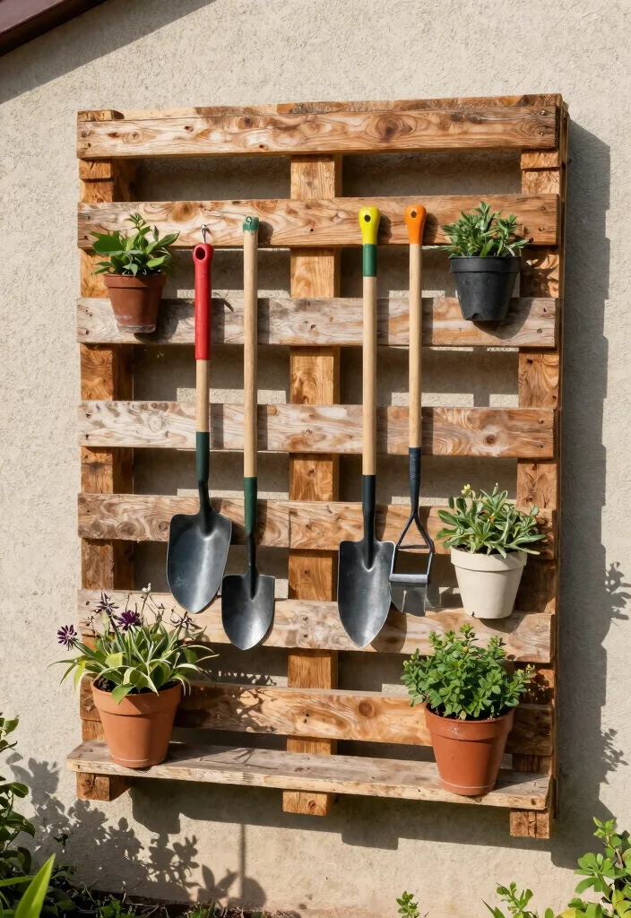 15 Outdoor Gear Storage Ideas That Keep Bikes and Tools Dry - 9. Repurposed Wooden Pallets 1