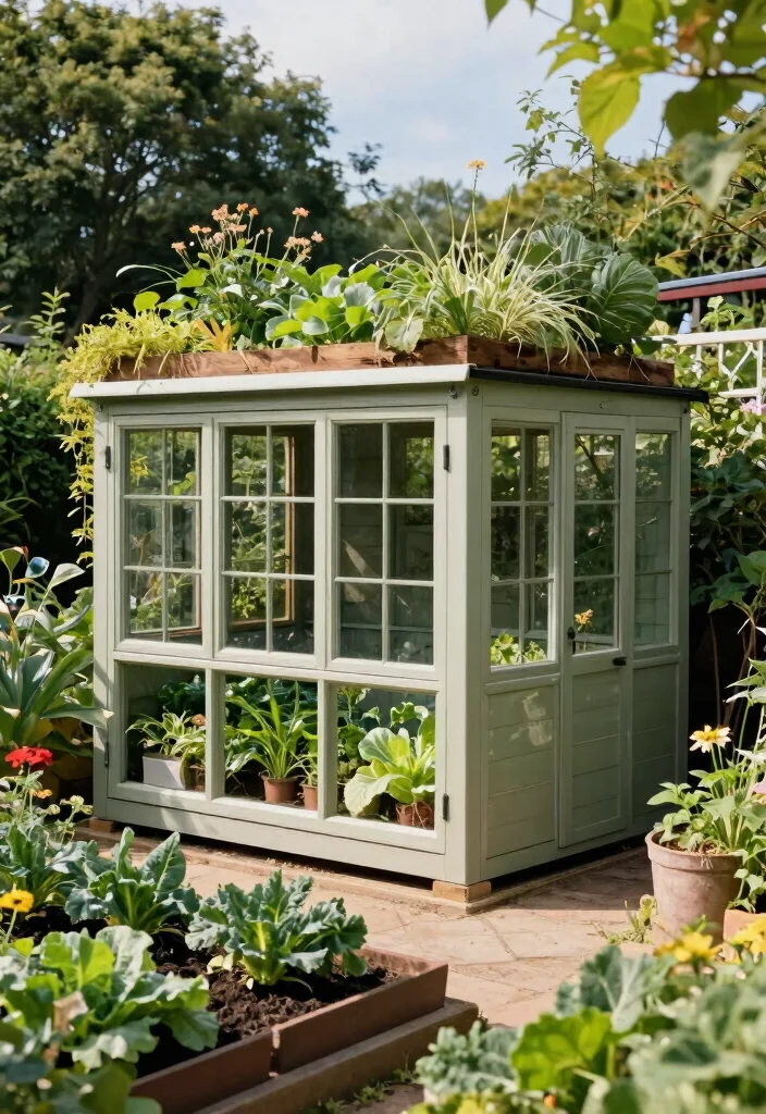 15 Outdoor Storage Sheds That Don't Need a Foundation or Permit - 12. Garden Shed with a Living Roof 1