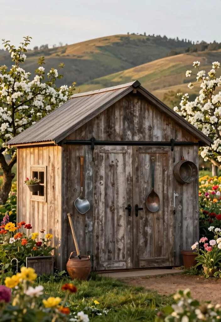 15 Outdoor Storage Sheds That Don't Need a Foundation or Permit - 13. Rustic Farmhouse Shed 1