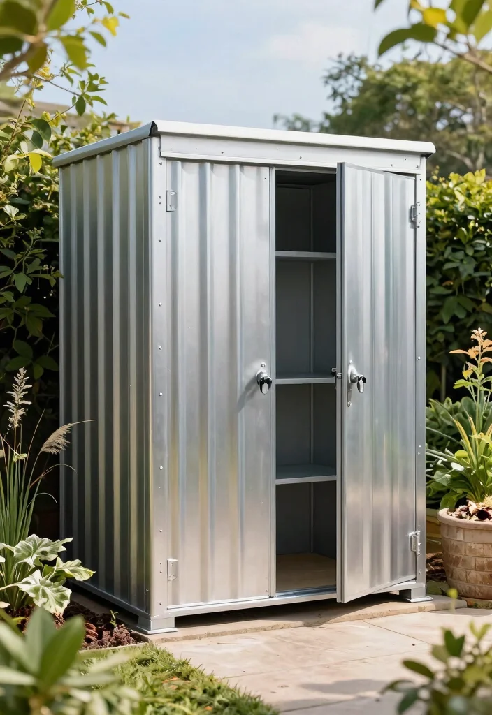 15 Outdoor Storage Sheds That Don't Need a Foundation or Permit - 14. Metal Storage Shed 1