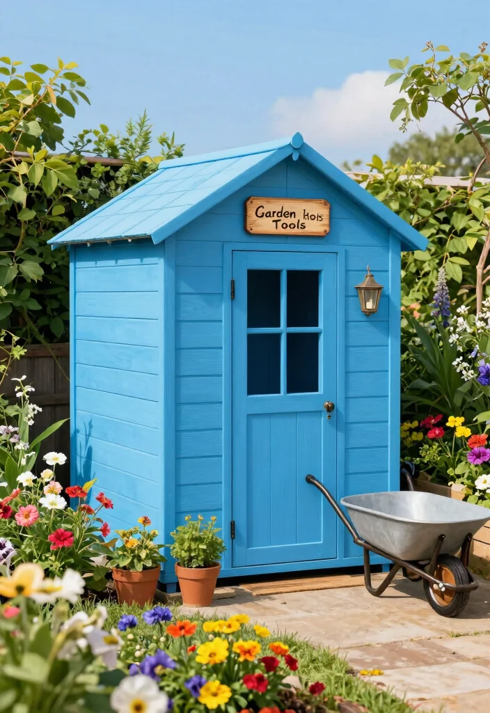 15 Outdoor Storage Sheds That Don't Need a Foundation or Permit - 2. Tiny Portable Garden Shed 1