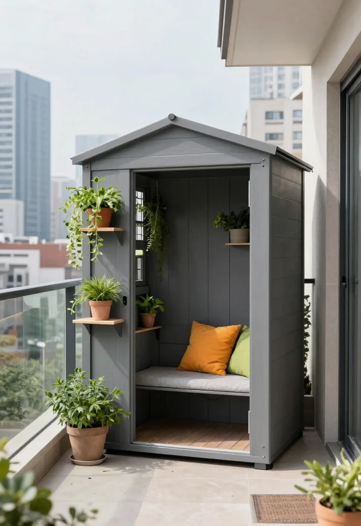15 Outdoor Storage Sheds That Don't Need a Foundation or Permit - 8. Compact Garden Shed for Urban Spaces 1