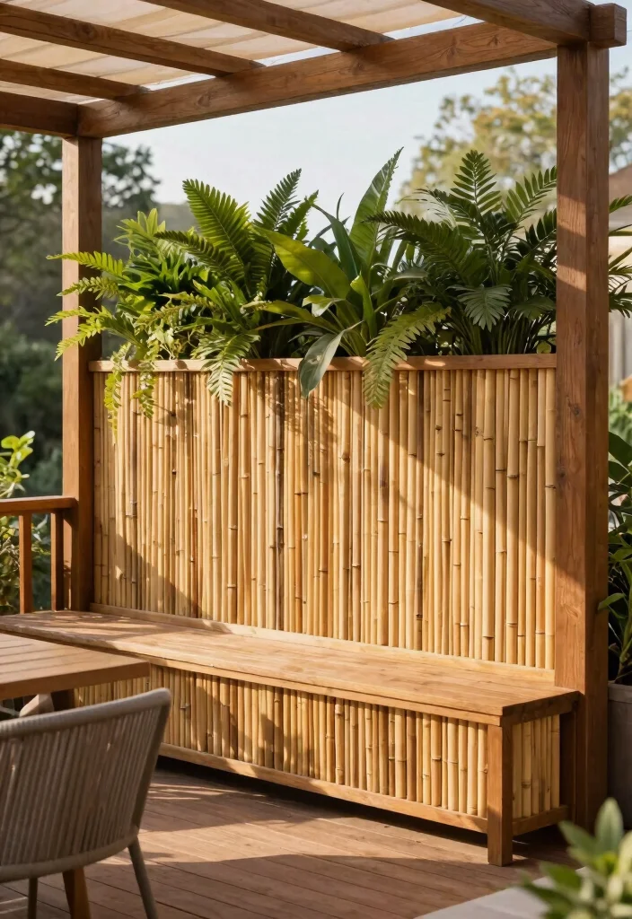 15 Patio Railing Ideas That Add Privacy Without Blocking Light - 2. Bamboo Privacy Screens 1