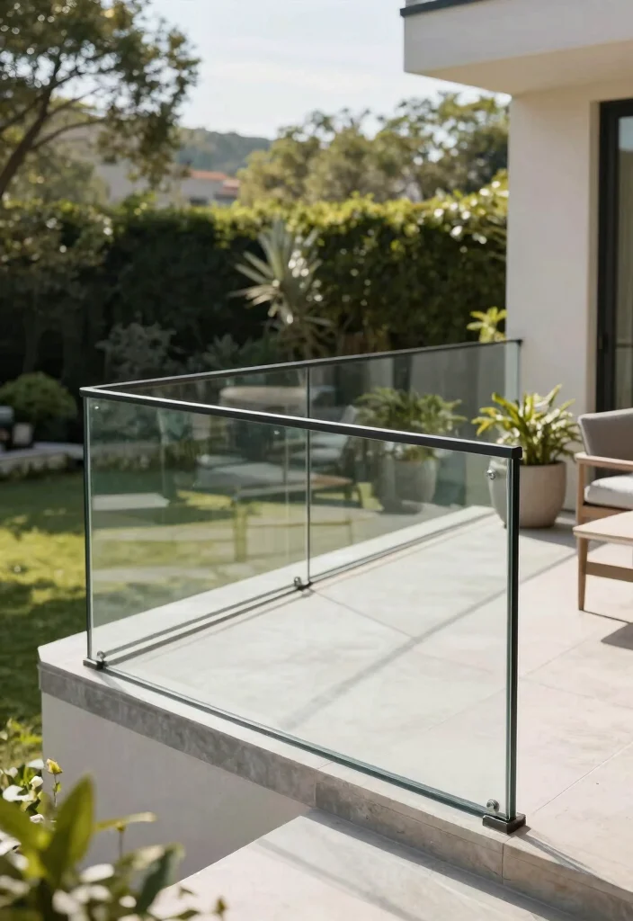 15 Patio Railing Ideas That Add Privacy Without Blocking Light - 8. Glass Panels 1