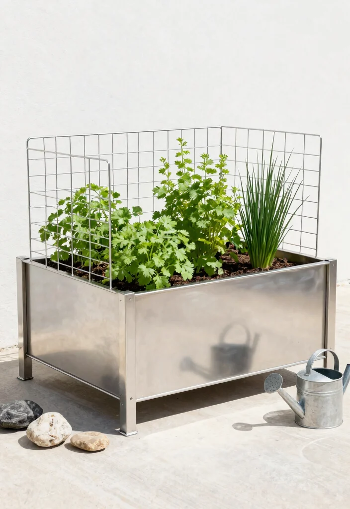 15 Raised Garden Beds With Fence That Keep Out Rabbits and Deer - 2. Metal Framed Raised Bed with Wire Mesh Fencing 1