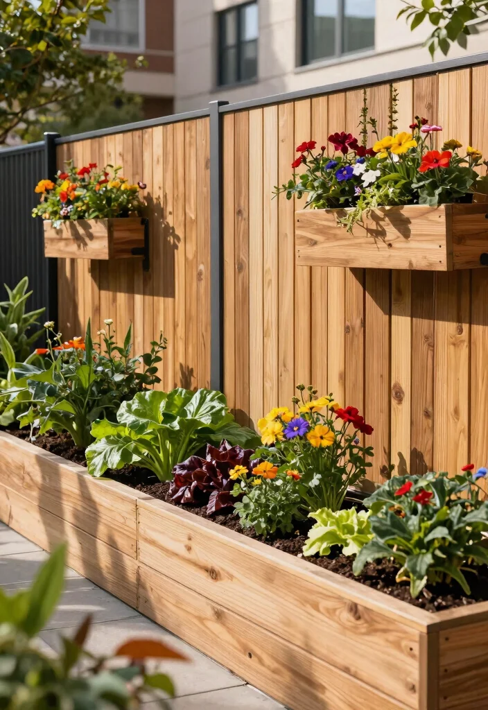 15 Raised Garden Beds With Fence That Keep Out Rabbits and Deer - 6. Vertical Panel Fence with Raised Beds 1