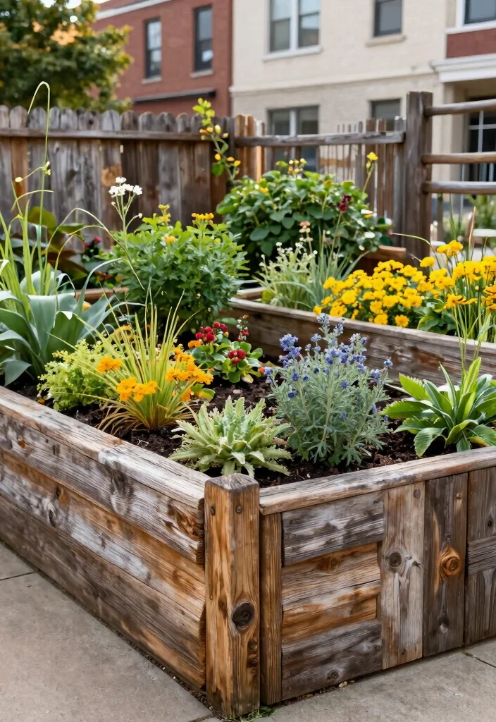 15 Raised Garden Beds With Fence That Keep Out Rabbits and Deer - 9. Reclaimed Wood Fencing for Eco-Friendly Gardens 1