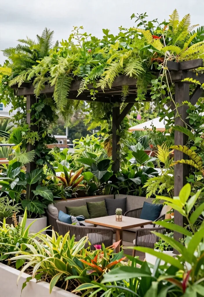 15 Terrasse mit Pergola Ideen für Schatten und Privatsphäre - 14. Pergola with a Green Roof for Extra Shade 1